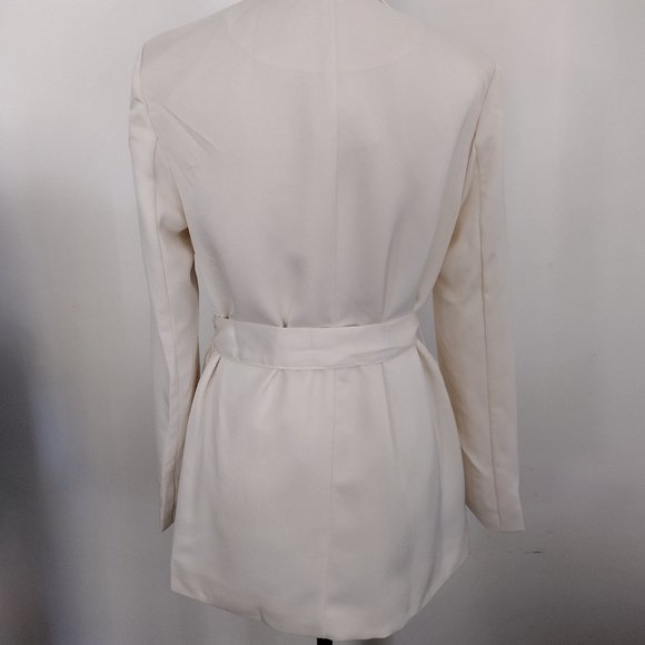 Satin Blazer Vanilla Size S NWT - Picture 2 of 5